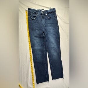 Good American Dark Blue High-Rise Straight Jeans